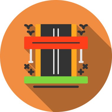 Cadılar Bayramı düz simgesi, vektör illüstrasyonu