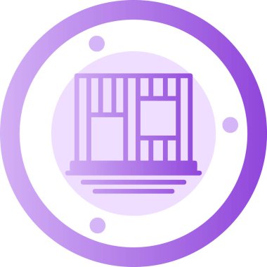 Bir bina simgesinin vektör illüstrasyonu