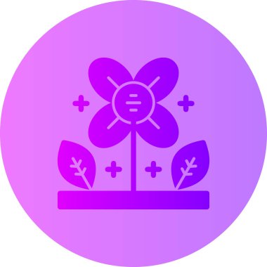 Eşsiz Çiçek Vektörü Kabartma Simgesi