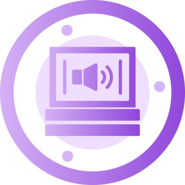 ses simgesi, basit vektör illüstrasyonu