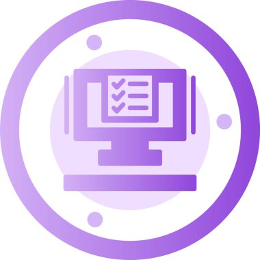 Bilgisayar. Web simgesi basit illüstrasyon