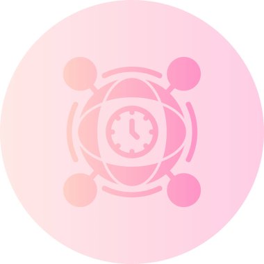 Eşsiz Atom Vektörü Kabartma Simgesi