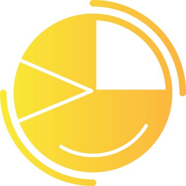 turta grafiği simgesi doldurulmuş ana hatlar biçiminde