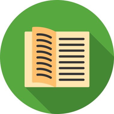 kitap düz vektör simgesi