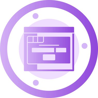 tarayıcı simgesi, vektör illüstrasyonu