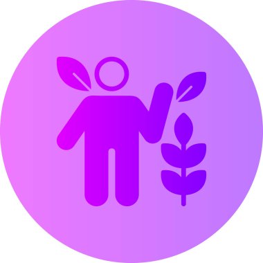 Bir bitki simgesinin vektör illüstrasyonu