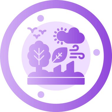 Bulut simgesi olan bir ağacın vektör çizimi