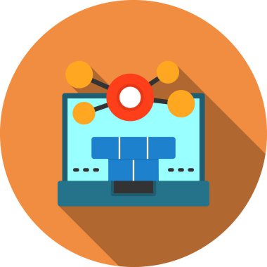 Yazıcı. Web simgesi basit illüstrasyon