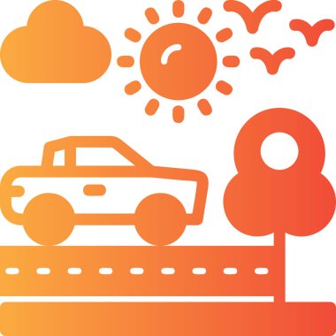 araba simgesi vektör illüstrasyonu