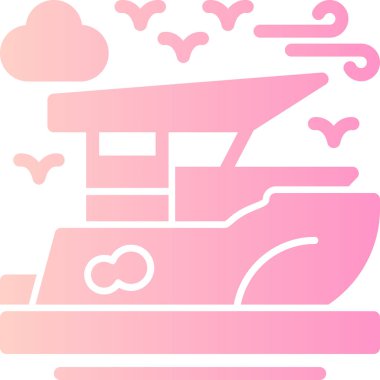 Tekne. Web simgesi basit illüstrasyon