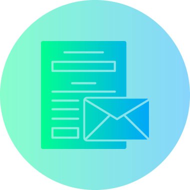 e- posta harfi simgesi, vektör illüstrasyon tasarımı