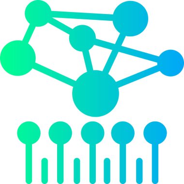 ağ simgesi. Web için ağ vektör simgelerinin basit illüstrasyonu