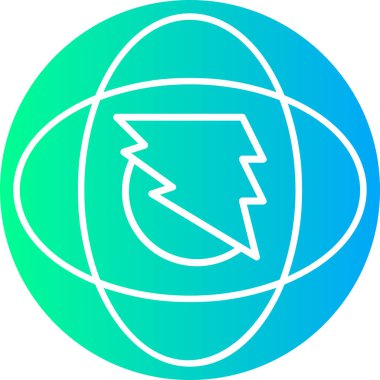 Gezegenin bir simgesinin vektör çizimi