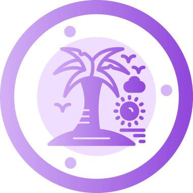 Bir plaj simgesinin vektör çizimi