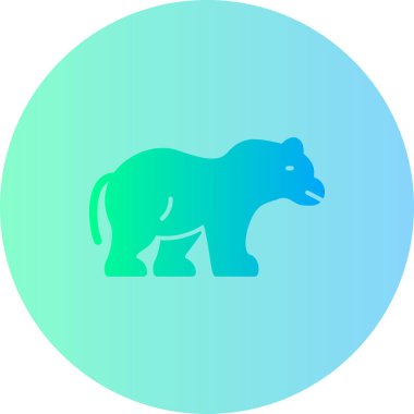 Ayı simgesi vektör illüstrasyonu