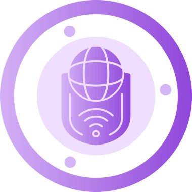 Bir mikrofonun vektör çizimi