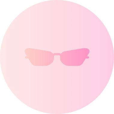 Pembe güneş gözlüğü ikonu. vektör.
