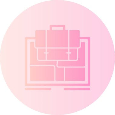 Çanta. Web simgesi basit illüstrasyon