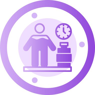 Modern saat simgesinin vektör illüstrasyonu