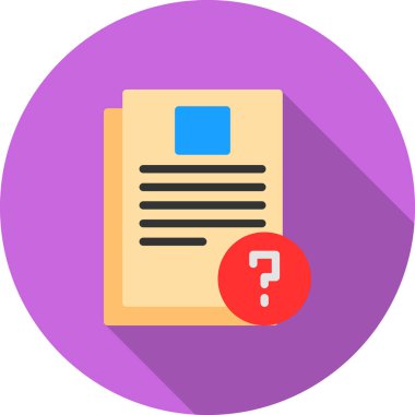 belge web simgesi, basit vektör illüstrasyonu