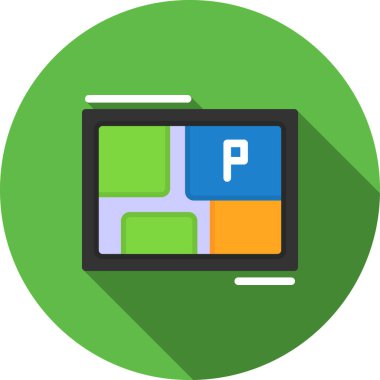 Otopark işareti simgesi. Düz illüstrasyon işareti vektör simgesi web için park yeri