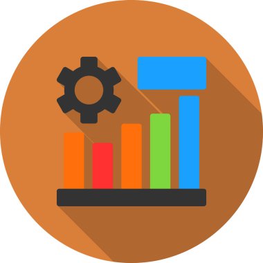 iş düz vektör simgesi