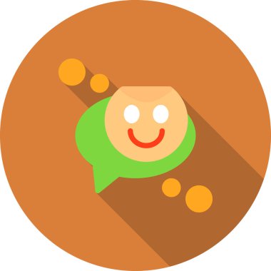 Sohbet iletişim simgesi düz biçimli