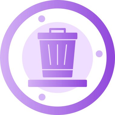 Çöp kutusu simgesi. Web için basit çöp kutusu vektör simgeleri çizimi