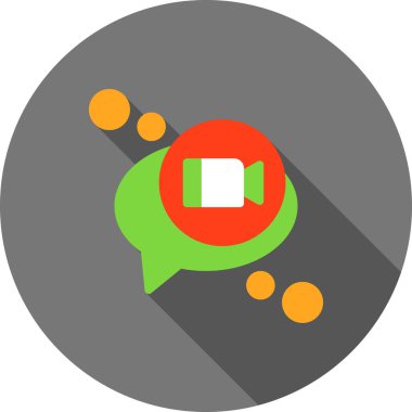 Görüntü Sohbeti Düz Gölgesi, Vektör İllüstrasyonu