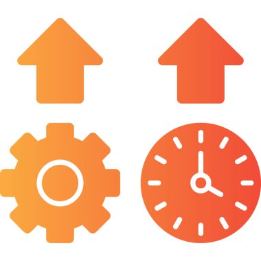 Saat simgesi vektör illüstrasyonu