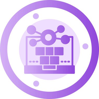 Bilgisayar. Web simgesi basit tasarım