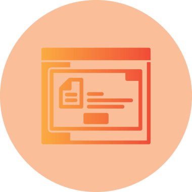 Belge. Web simgesi basit illüstrasyon