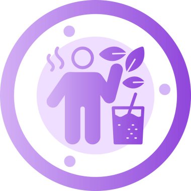 Bir fincan kahve ve bitkinin vektör çizimi