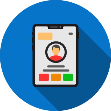 Cep telefonu. Web simgesi basit illüstrasyon