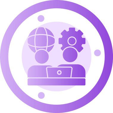 Bir robotun modern simgesinin vektör çizimi