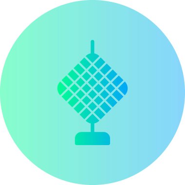 Beyaz arkaplanda mavi elektrik paneli simgesi izole edildi. Yeşil daire düğmesi. vektör illüstrasyonu