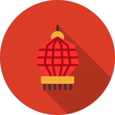 Çin feneri düz vektör ikonu tasarımı