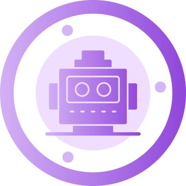 robot. Web simgesi basit illüstrasyon