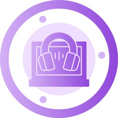 Modern b 'nin vektör illüstrasyonunda müziğin eksik simgesi