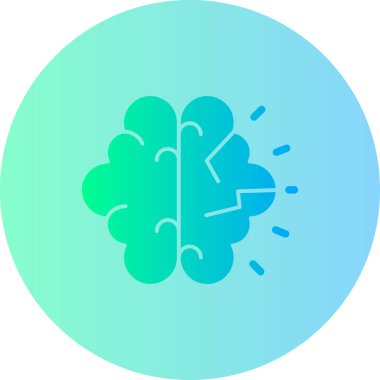 beyin ikonu vektör illüstrasyonu