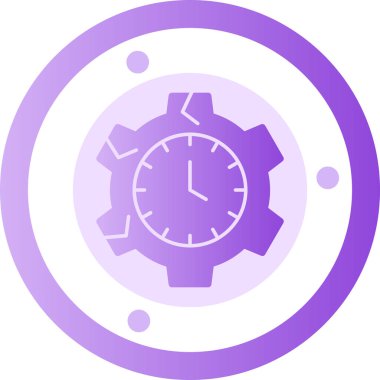 Zaman yönetimi vektör simgesi modern basit illüstrasyon