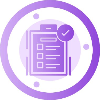 Kontrol listesi simgesi vektör illüstrasyonu