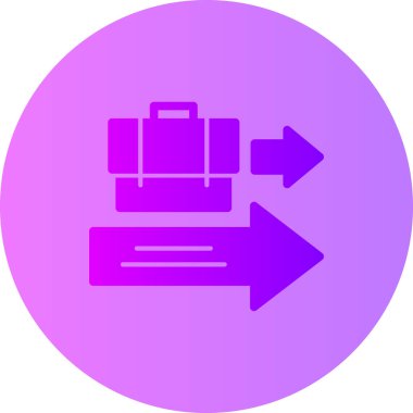 Evrak çantası simgesinin vektör illüstrasyonu