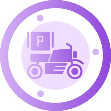 Bir traktör simgesinin vektör illüstrasyonu