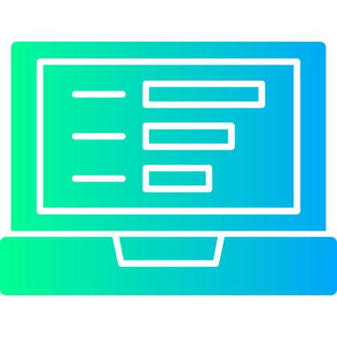 vektör bilgisayar simgesi, basit vektör illüstrasyonu