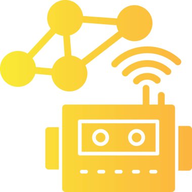 Kablosuz. Web simgesi basit illüstrasyon