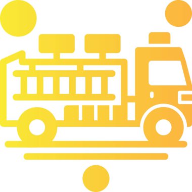 Bir kamyon simgesinin vektör çizimi