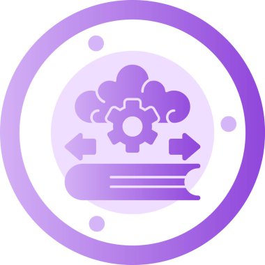 vektör bulut hesaplama simgesi illüstrasyonu