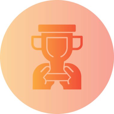 Kupa. Web simgesi basit illüstrasyon