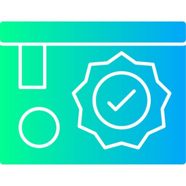 İşaret çizgisi simgesini kontrol et. İşaretleme işareti. vektör